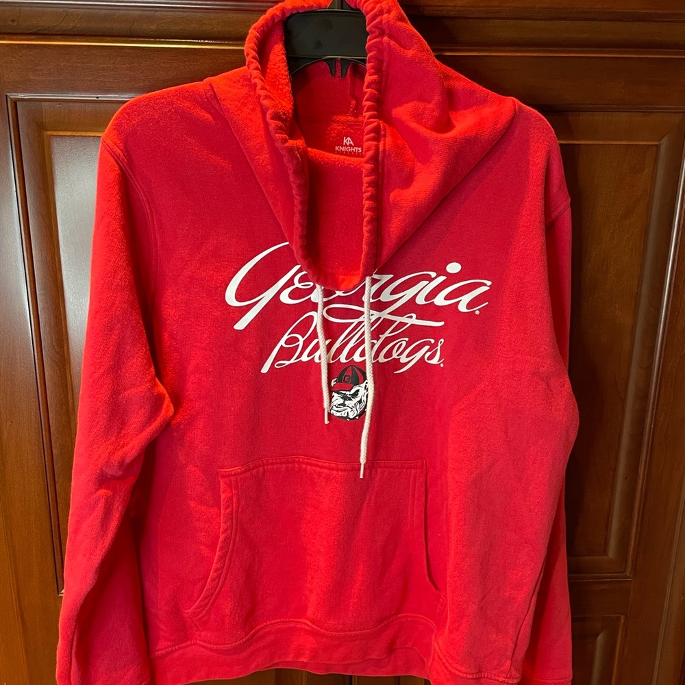 Georgia Bulldog Cowl neck sweatshirt size large